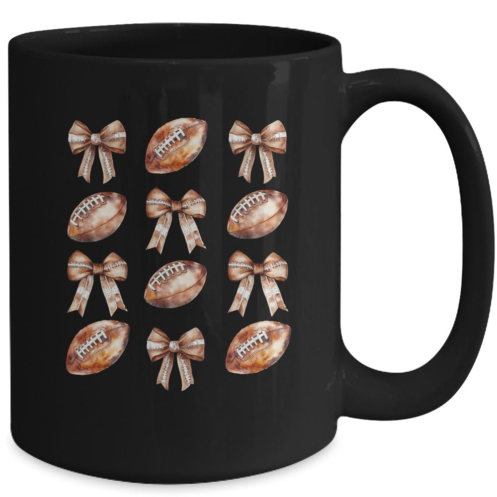 Cheerleader Football Mom Coquette Bow Game Day Women Girls Mug | siriusteestore