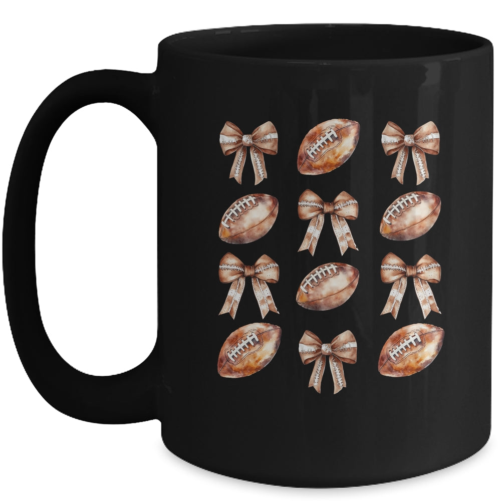 Cheerleader Football Mom Coquette Bow Game Day Women Girls Mug | siriusteestore