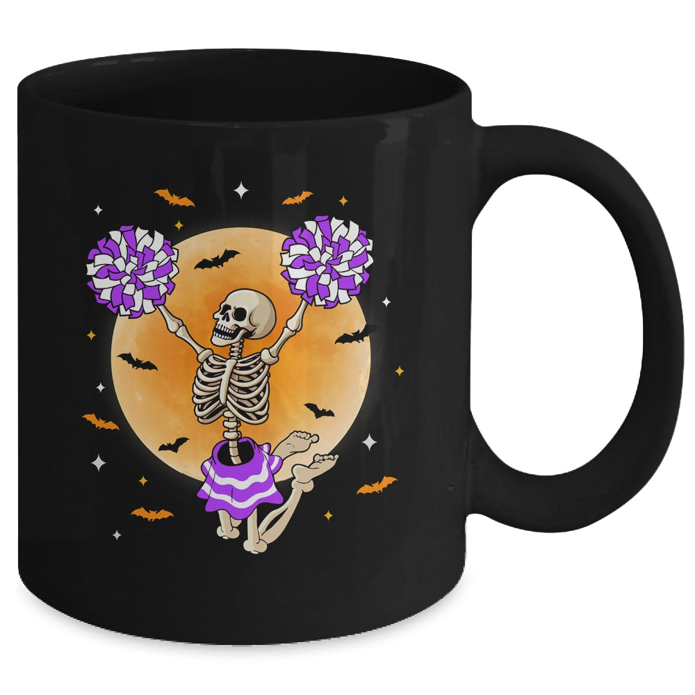 Cheerleading Skeleton Halloween Cheer Mom Girls Womens Cheer Mug | siriusteestore