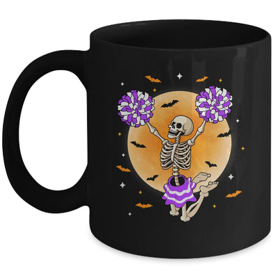 Cheerleading Skeleton Halloween Cheer Mom Girls Womens Cheer Mug | siriusteestore