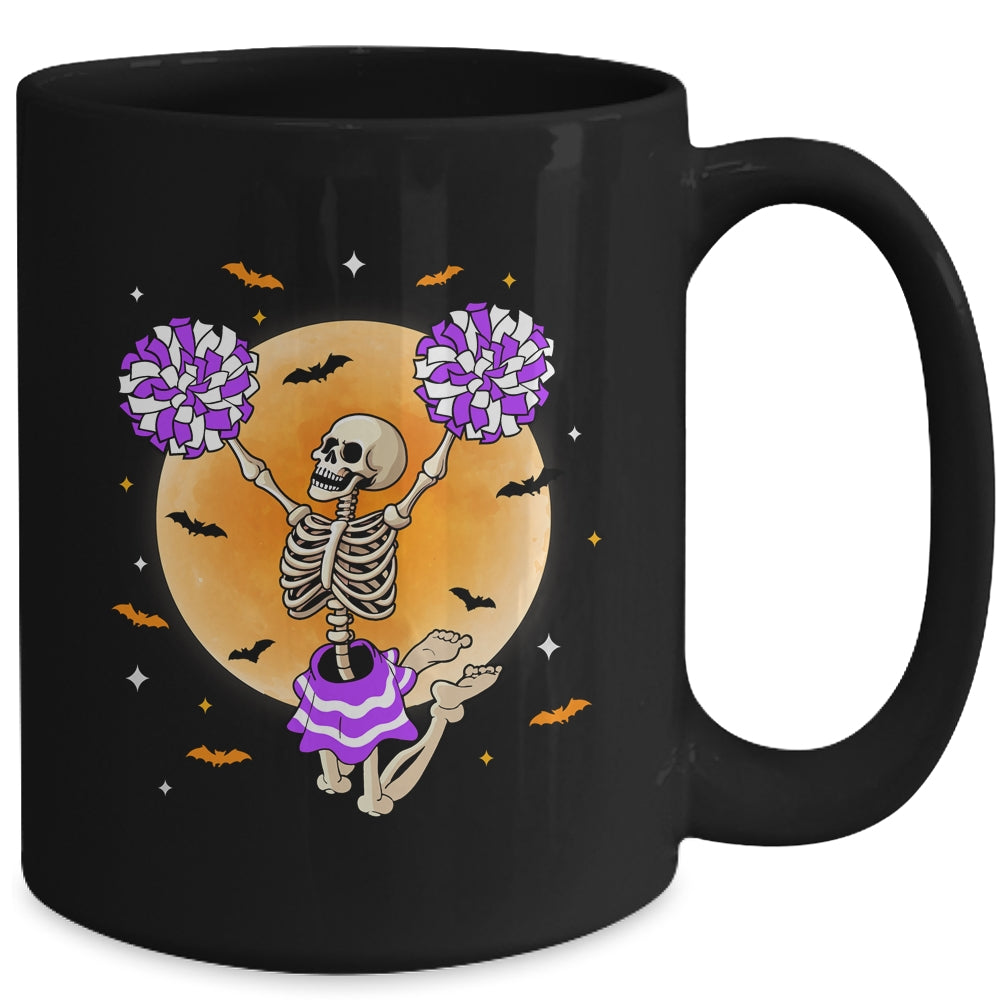 Cheerleading Skeleton Halloween Cheer Mom Girls Womens Cheer Mug | siriusteestore