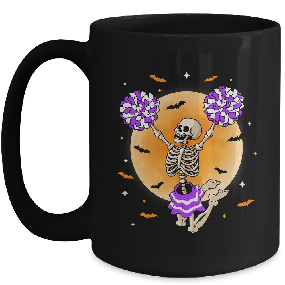 Cheerleading Skeleton Halloween Cheer Mom Girls Womens Cheer Mug | siriusteestore