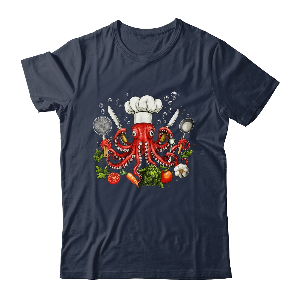 Chef Octopus Funny Cooking Sous Chef Cook Art Men Women Shirt & Hoodie | siriusteestore