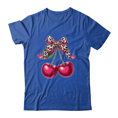 Cherry Fruit Kawaii Cherry Cherries Leopard Coquette Bow Shirt & Tank Top | siriusteestore