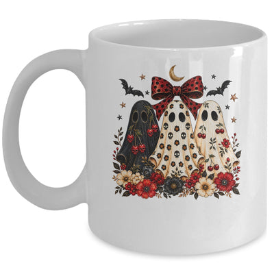 Cherry Ghost Coquette Halloween Spooky Season Ghost Leopard Mug | siriusteestore