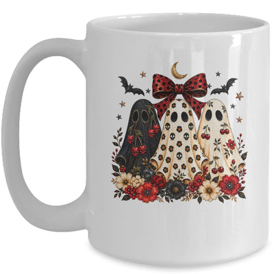 Cherry Ghost Coquette Halloween Spooky Season Ghost Leopard Mug | siriusteestore