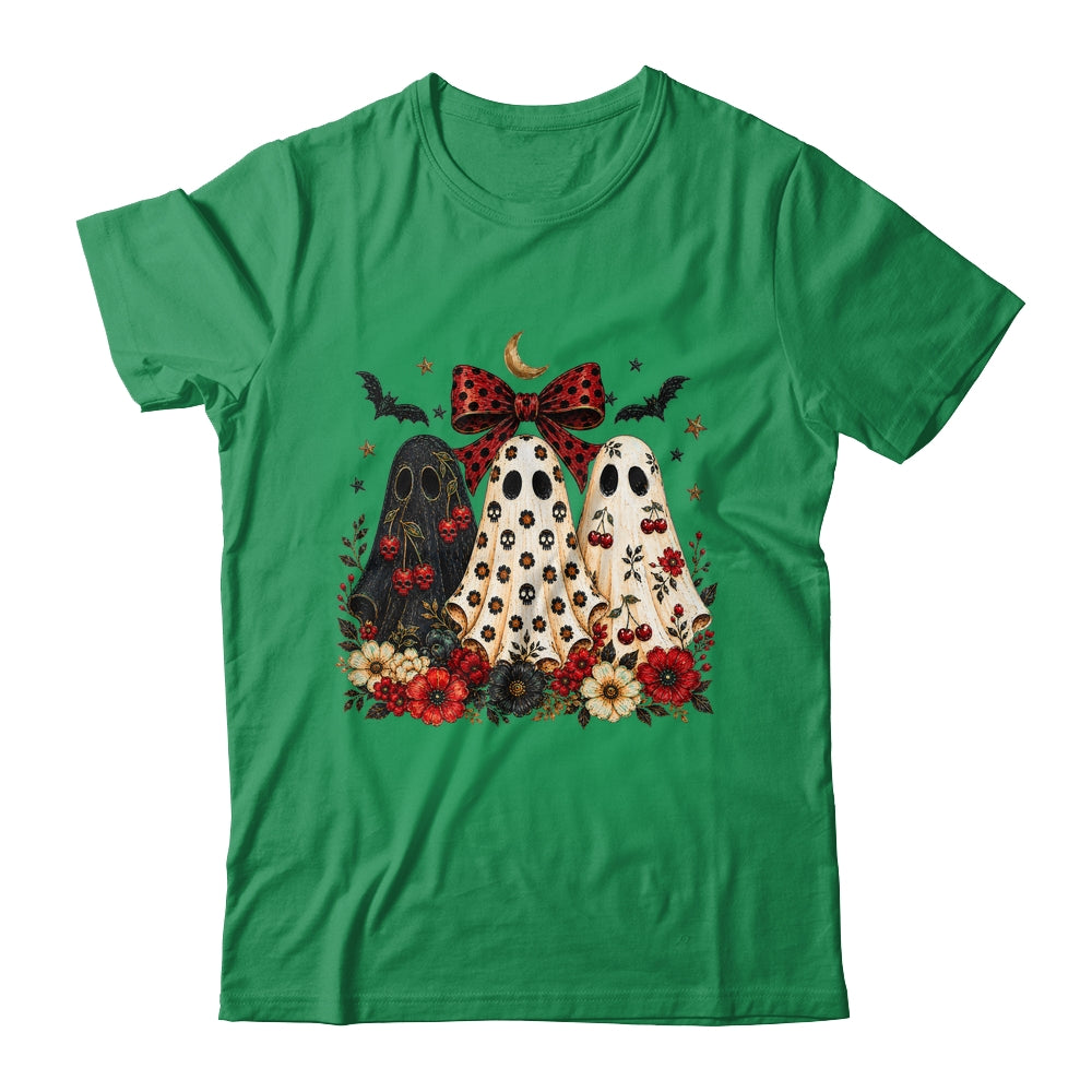 Cherry Ghost Coquette Halloween Spooky Season Ghost Leopard Shirt & Sweatshirt | siriusteestore
