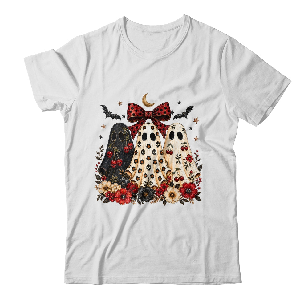 Cherry Ghost Coquette Halloween Spooky Season Ghost Leopard Shirt & Sweatshirt | siriusteestore