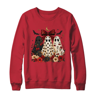 Cherry Ghost Coquette Halloween Spooky Season Ghost Leopard Shirt & Sweatshirt | siriusteestore