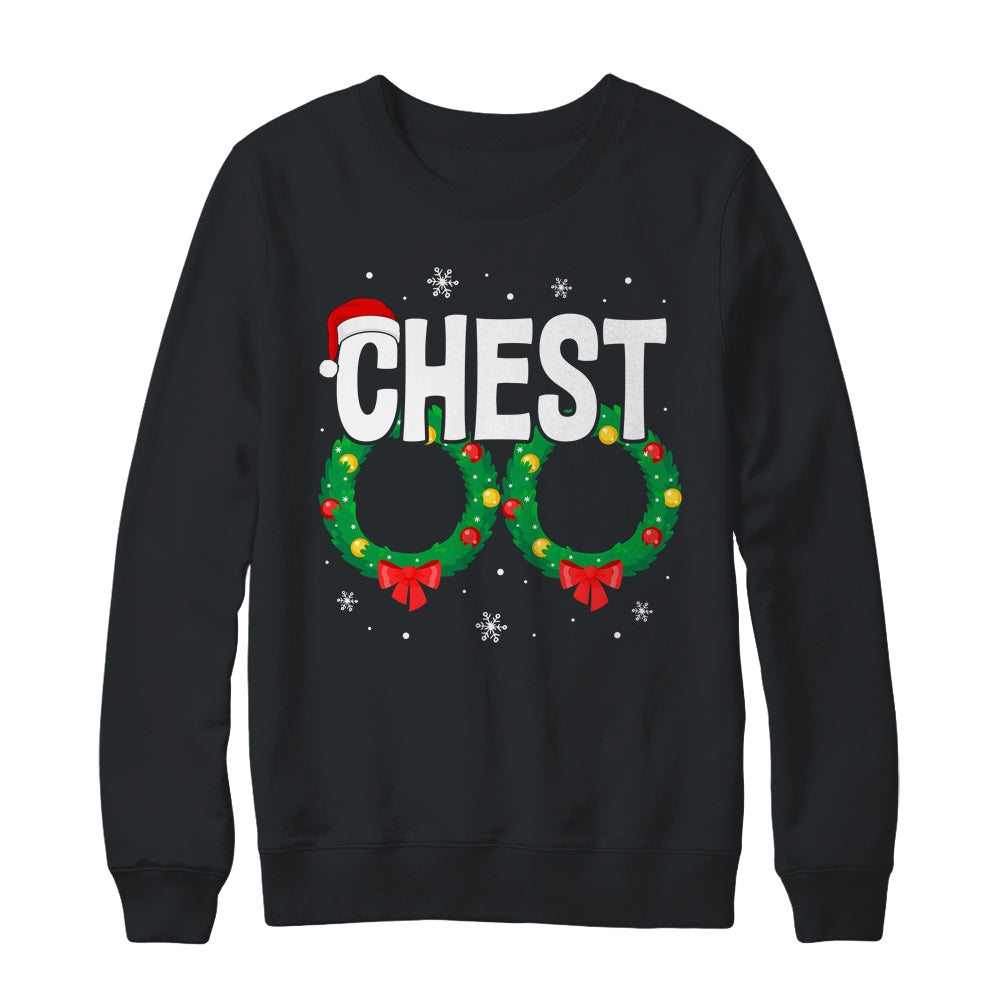 Chest Nuts Matching Chestnuts Funny Christmas Couples Chest Shirt & Sweatshirt | siriusteestore