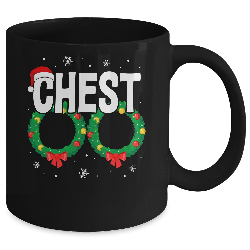 Chest Nuts Matching Chestnuts Funny Christmas Couples Chest Mug | siriusteestore