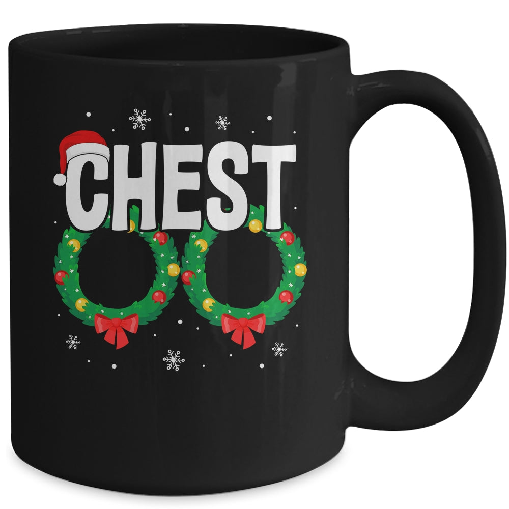 Chest Nuts Matching Chestnuts Funny Christmas Couples Chest Mug | siriusteestore