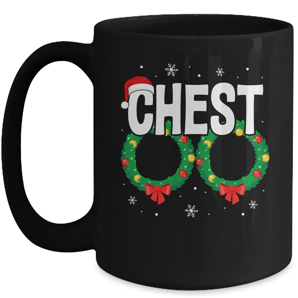 Chest Nuts Matching Chestnuts Funny Christmas Couples Chest Mug | siriusteestore
