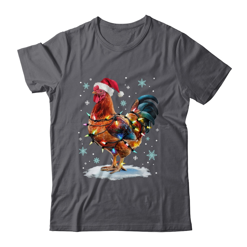 Chicken Christmas Chickens Santa Hat Xmas Chicken Lover Shirt & Sweatshirt | siriusteestore