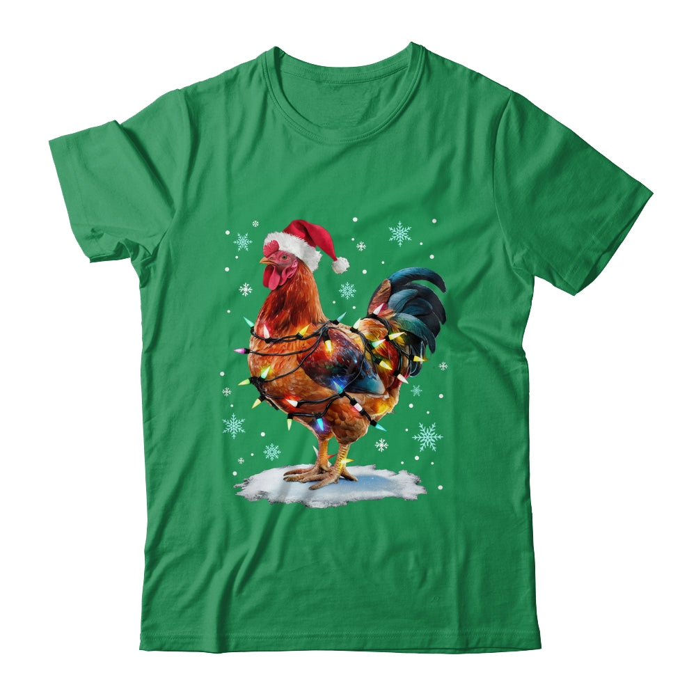 Chicken Christmas Chickens Santa Hat Xmas Chicken Lover Shirt & Sweatshirt | siriusteestore
