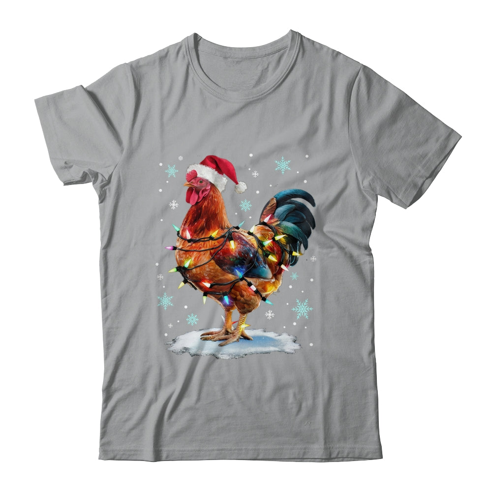 Chicken Christmas Chickens Santa Hat Xmas Chicken Lover Shirt & Sweatshirt | siriusteestore