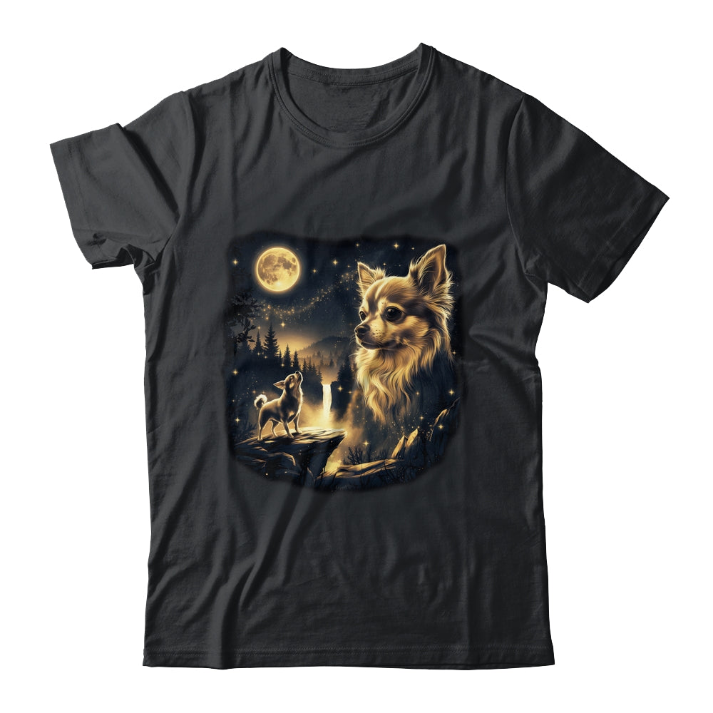 Chihuahua Howling To The Moon Vintage 90s Retro Dog Lover Shirt & Hoodie | siriusteestore
