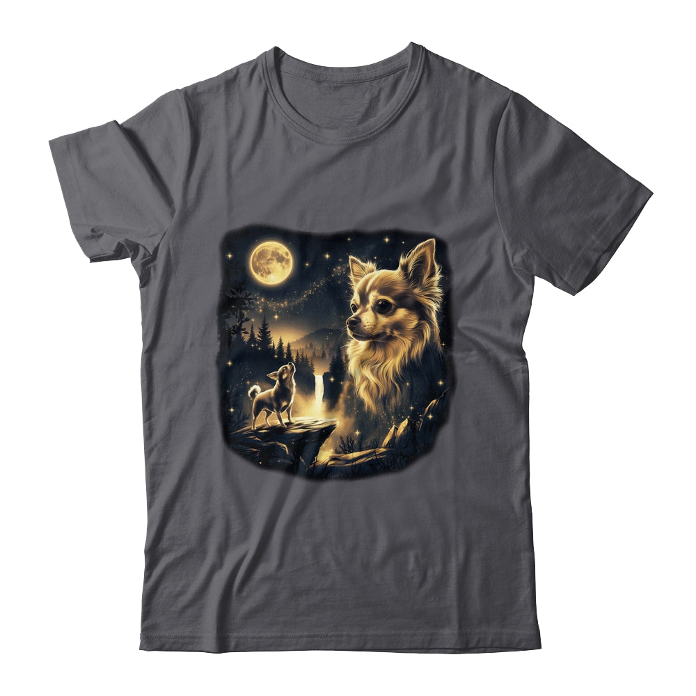 Chihuahua Howling To The Moon Vintage 90s Retro Dog Lover Shirt & Hoodie | siriusteestore