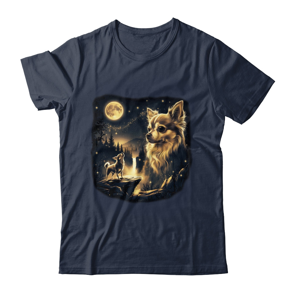 Chihuahua Howling To The Moon Vintage 90s Retro Dog Lover Shirt & Hoodie | siriusteestore