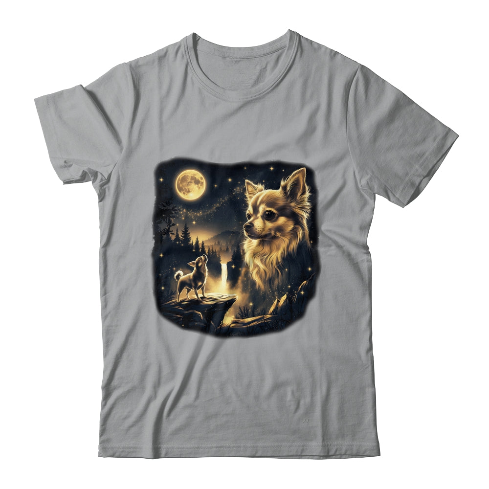 Chihuahua Howling To The Moon Vintage 90s Retro Dog Lover Shirt & Hoodie | siriusteestore