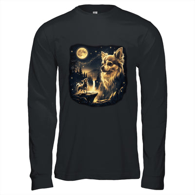 Chihuahua Howling To The Moon Vintage 90s Retro Dog Lover Shirt & Hoodie | siriusteestore