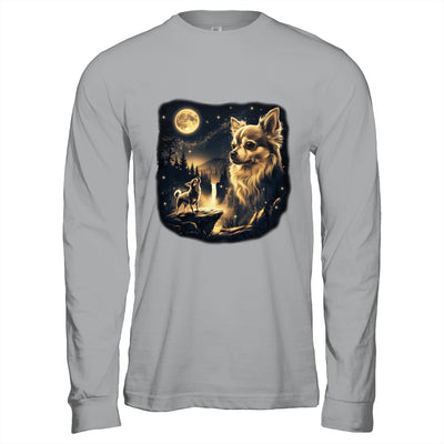 Chihuahua Howling To The Moon Vintage 90s Retro Dog Lover Shirt & Hoodie | siriusteestore