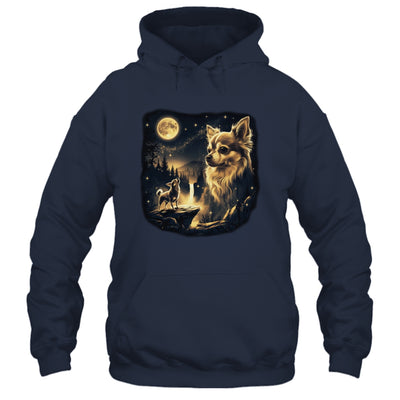 Chihuahua Howling To The Moon Vintage 90s Retro Dog Lover Shirt & Hoodie | siriusteestore