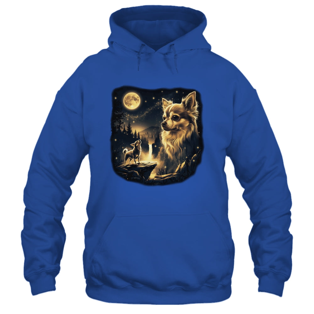 Chihuahua Howling To The Moon Vintage 90s Retro Dog Lover Shirt & Hoodie | siriusteestore