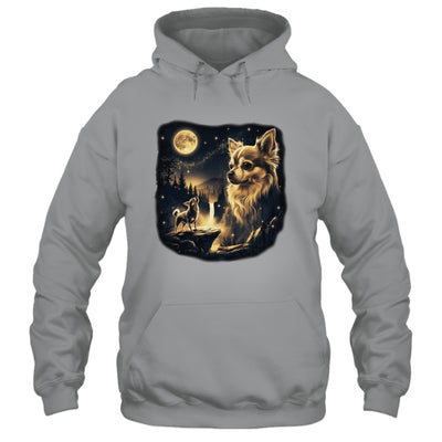 Chihuahua Howling To The Moon Vintage 90s Retro Dog Lover Shirt & Hoodie | siriusteestore