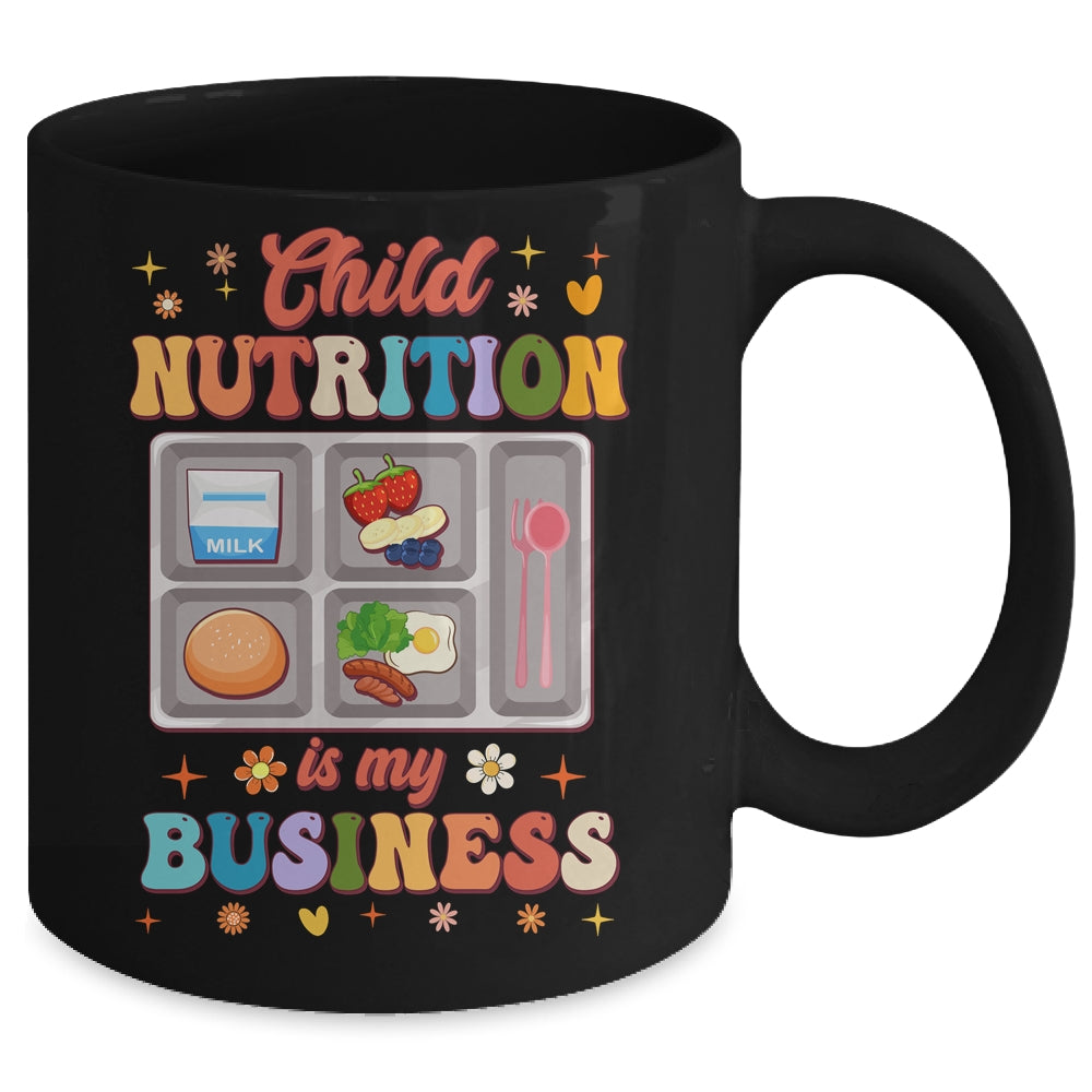 Child Nutrition Is My Business Lunch Lady Cafeteria Groovy Mug | siriusteestore