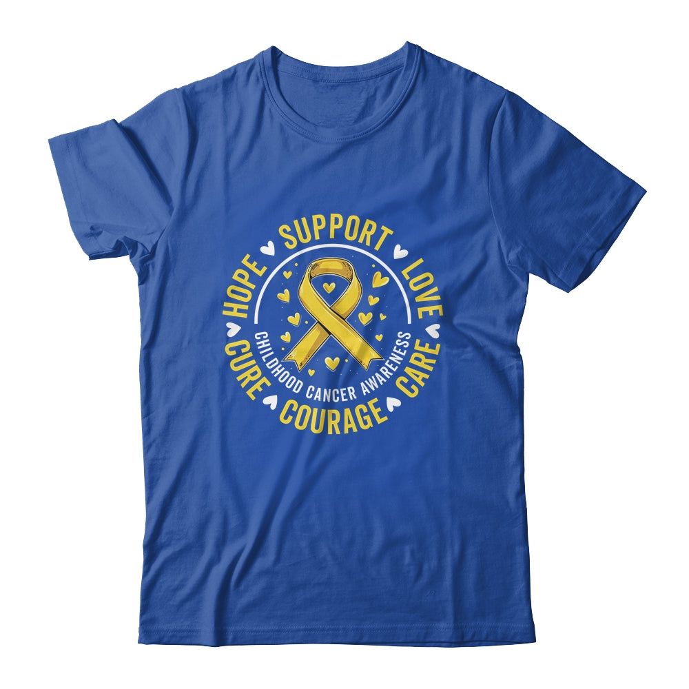 Childhood Cancer Awareness Child Cancer Care Gold Ribbon Shirt & Hoodie | siriusteestore