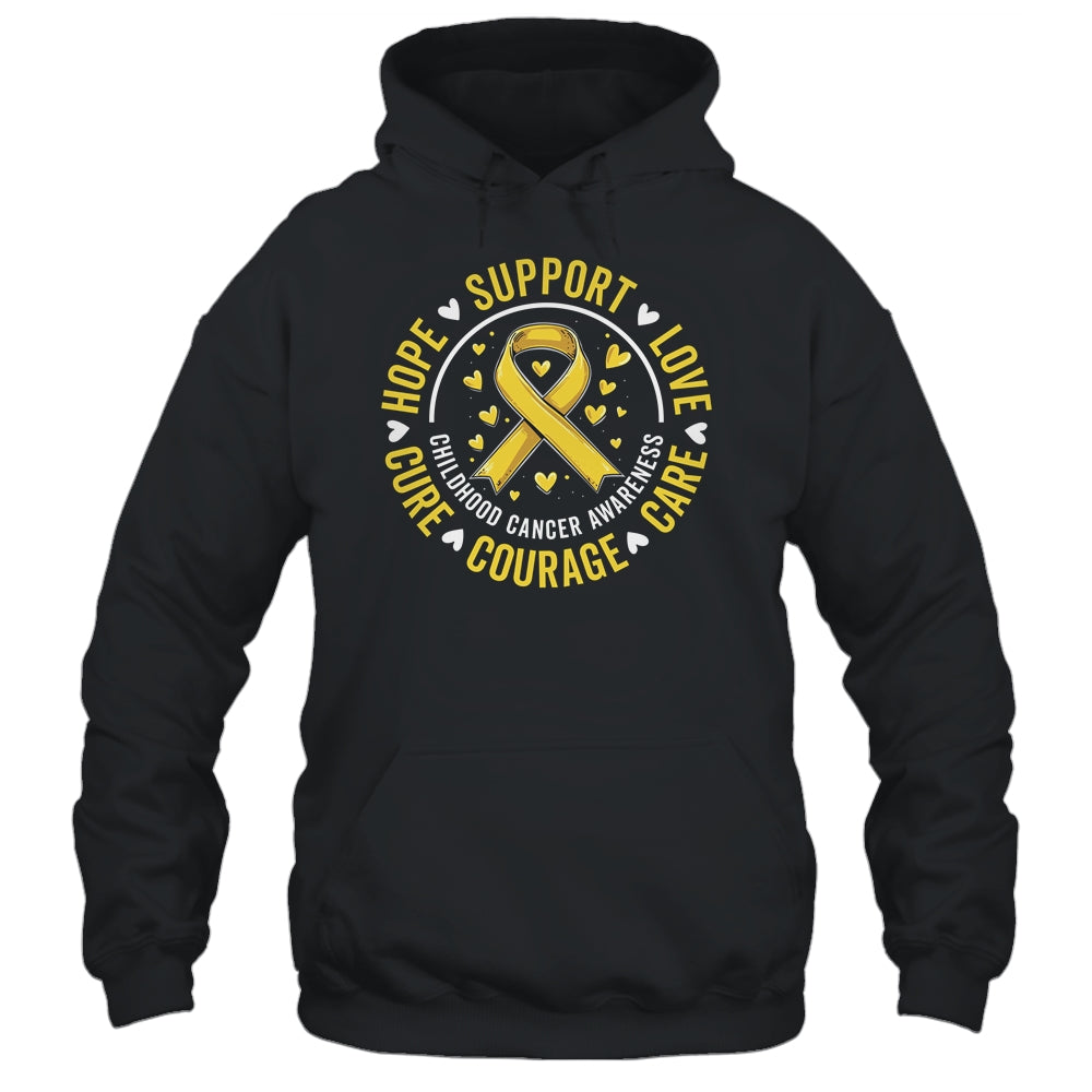 Childhood Cancer Awareness Child Cancer Care Gold Ribbon Shirt & Hoodie | siriusteestore