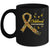 Childhood Cancer Awareness Gold Ribbon Support Hippie Flower Mug | siriusteestore