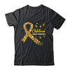 Childhood Cancer Awareness Hippie Flower Gold Ribbon Support Shirt & Hoodie | siriusteestore