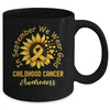 Childhood Cancer Awareness In September We Wear Gold Sunflower Mug | siriusteestore