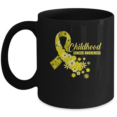 Childhood Cancer Awareness Ribbon Cancer Survivor Groovy Mug | siriusteestore