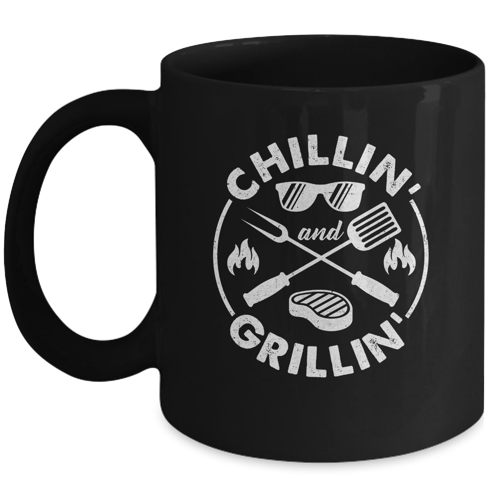 Chillin And Grillin Costume Funny BBQ Grilling Dad Mug | siriusteestore