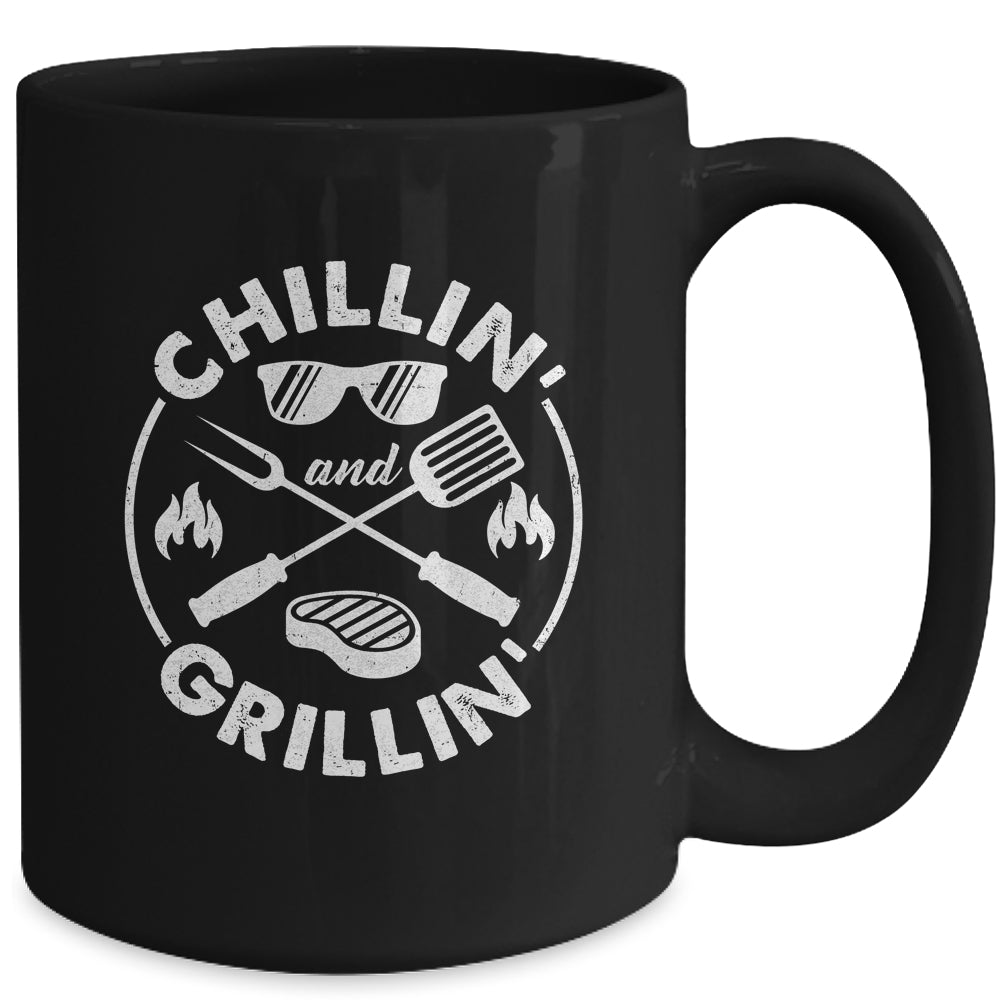 Chillin And Grillin Costume Funny BBQ Grilling Dad Mug | siriusteestore