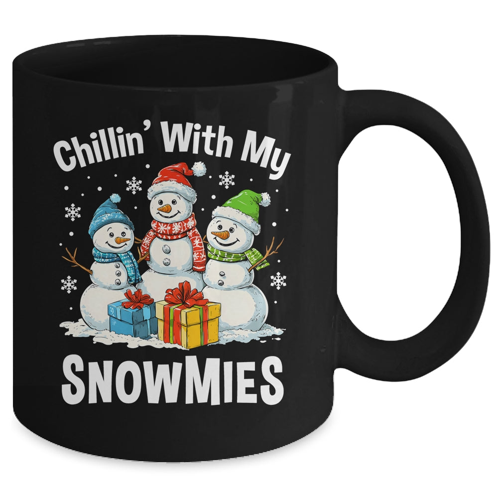 Chillin With My Snowmies Ugly Christmas Snowman Family Mug | siriusteestore