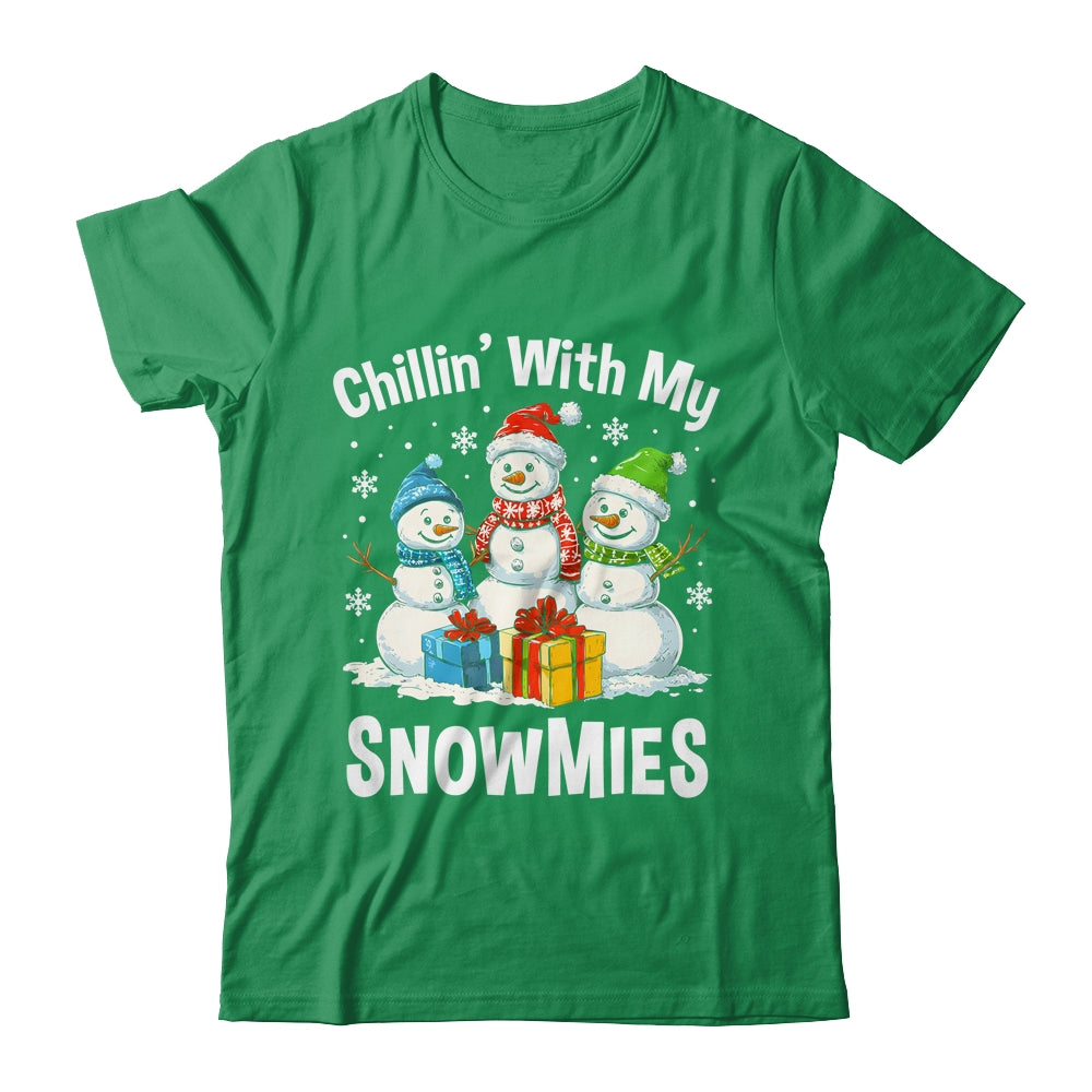 Chillin With My Snowmies Ugly Christmas Snowman Family Shirt & Sweatshirt | siriusteestore