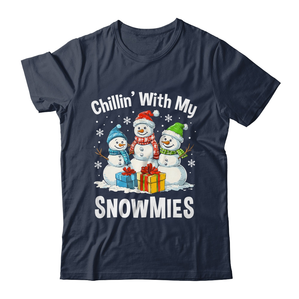 Chillin With My Snowmies Ugly Christmas Snowman Family Shirt & Sweatshirt | siriusteestore