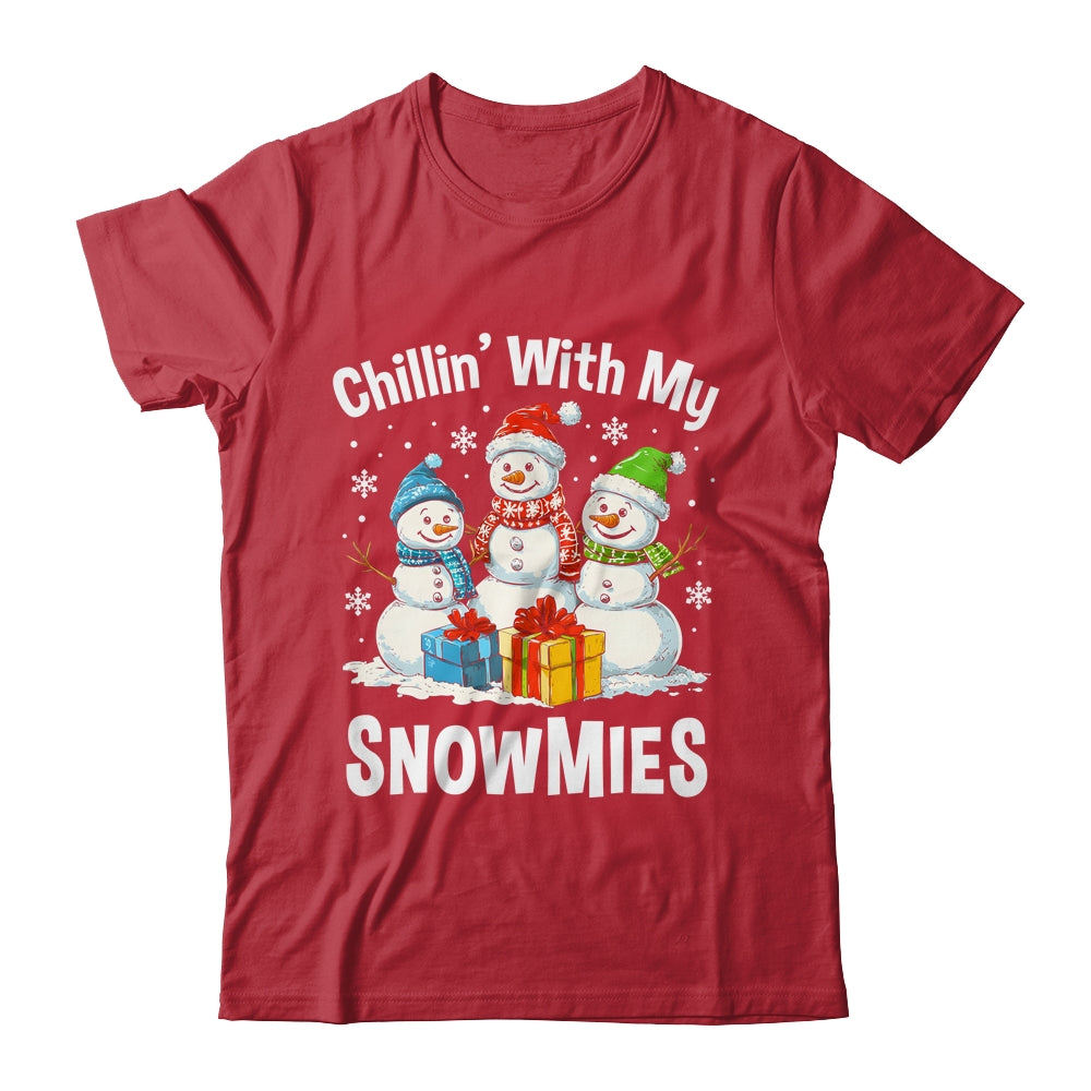 Chillin With My Snowmies Ugly Christmas Snowman Family Shirt & Sweatshirt | siriusteestore