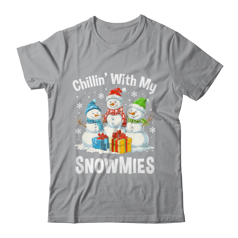 Chillin With My Snowmies Ugly Christmas Snowman Family Shirt & Sweatshirt | siriusteestore