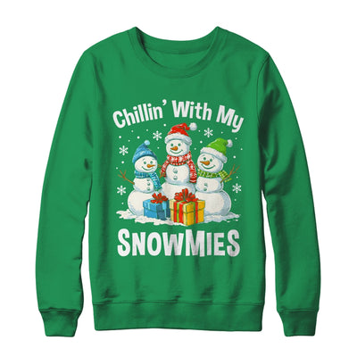 Chillin With My Snowmies Ugly Christmas Snowman Family Shirt & Sweatshirt | siriusteestore