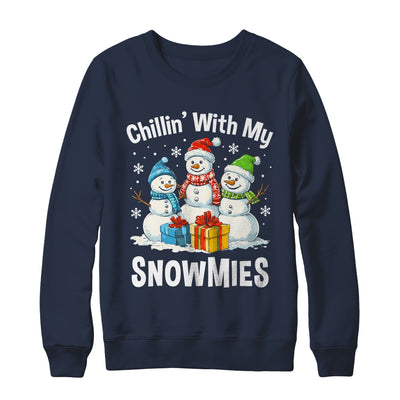 Chillin With My Snowmies Ugly Christmas Snowman Family Shirt & Sweatshirt | siriusteestore