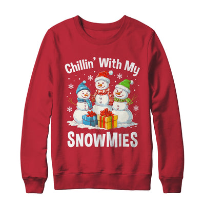 Chillin With My Snowmies Ugly Christmas Snowman Family Shirt & Sweatshirt | siriusteestore