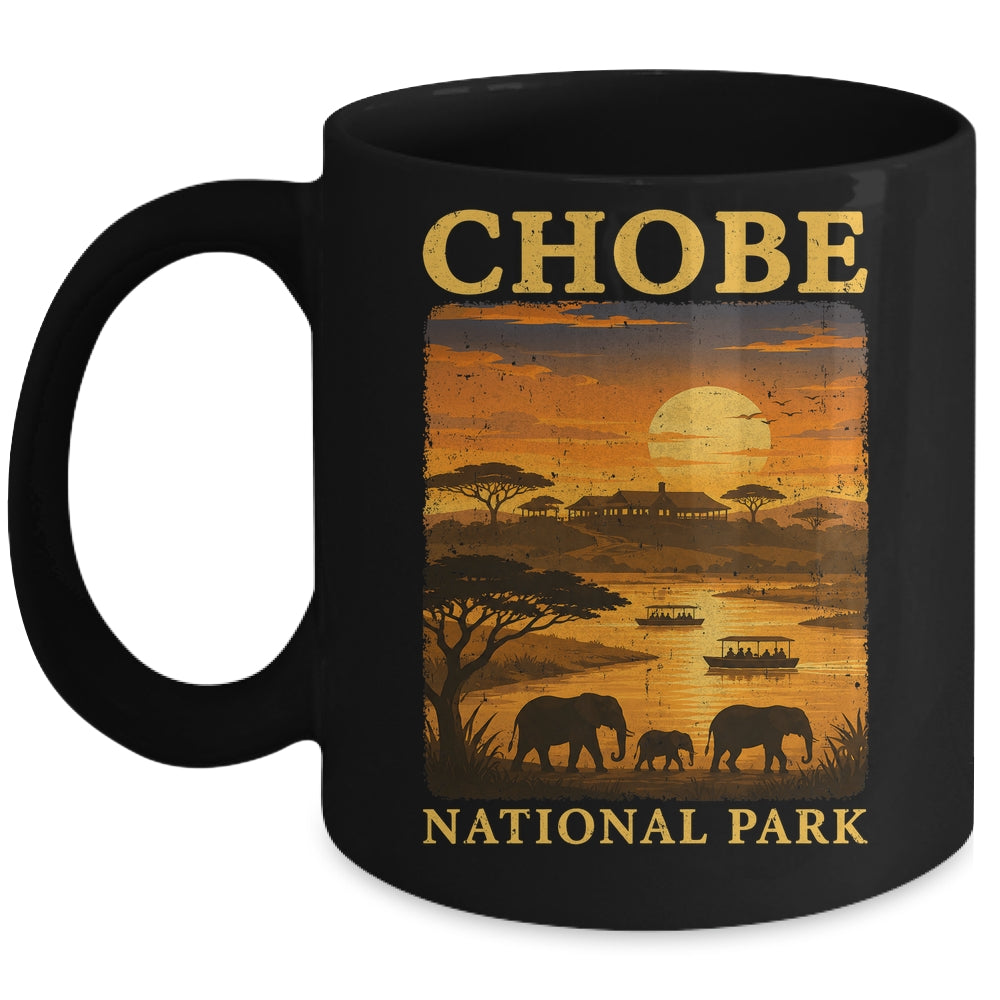 Chobe National Park Travel Botswana Safari Wildlife Retro Mug | siriusteestore