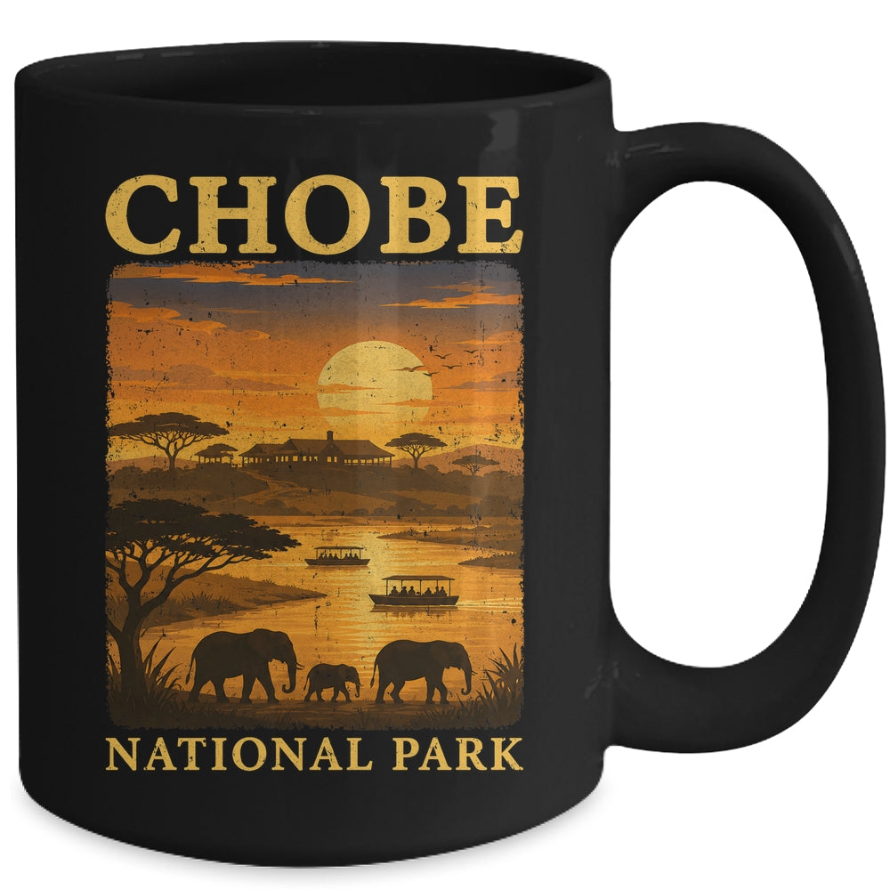 Chobe National Park Travel Botswana Safari Wildlife Retro Mug | siriusteestore