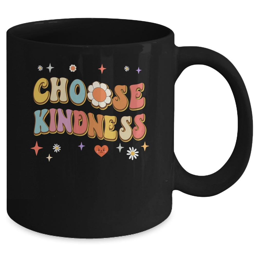 Choose Kindness Retro Groovy Be Kind Women Men Inspirational Mug | siriusteestore