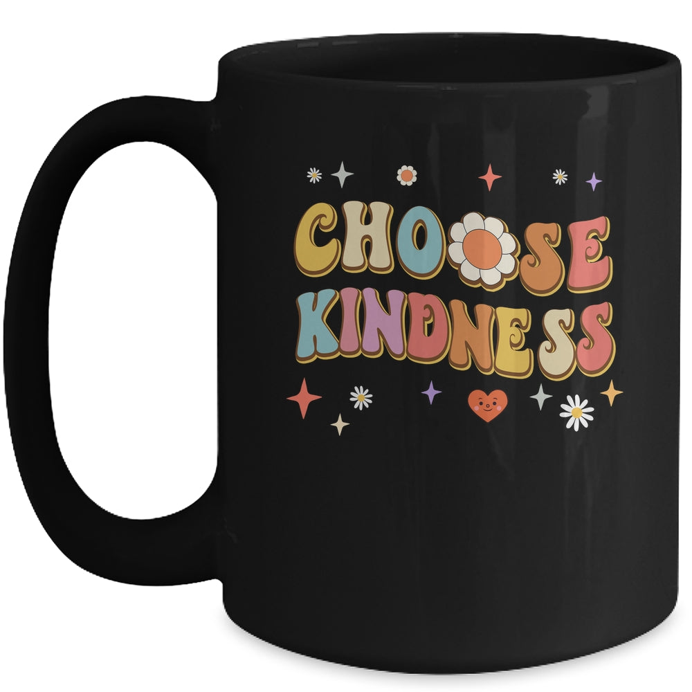 Choose Kindness Retro Groovy Be Kind Women Men Inspirational Mug | siriusteestore